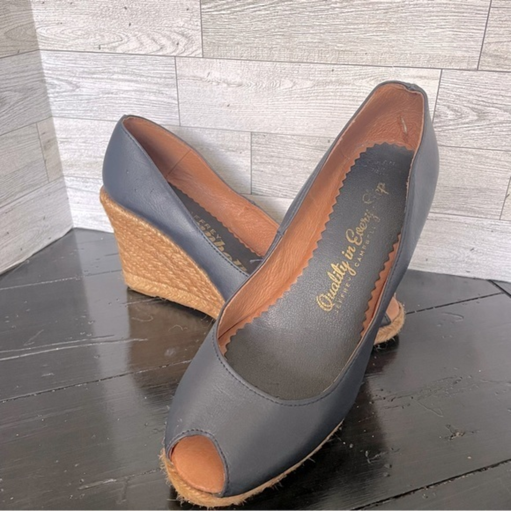 Jeffrey Campbell Quality in Every Step Navy Wedge heel size‎ 38/7.5